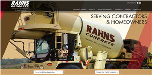 Rahns Concrete Launches Brand New Corporate Website