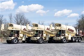 Rahns Concrete: Three new Rahn's Concrete McNeilus front discharge mixers have been lettered and are ready for work. 